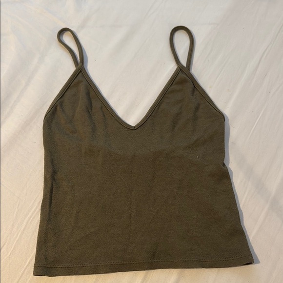Brandy Melville Tops - Brandy Melville Green Fitted Crop Camisole Joanne